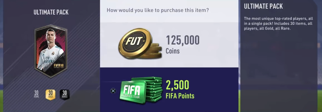 The lottery of FIFA’s ‘packs’ supposedly offer a fast-track path to elite players.